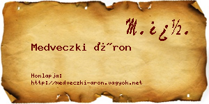 Medveczki Áron névjegykártya